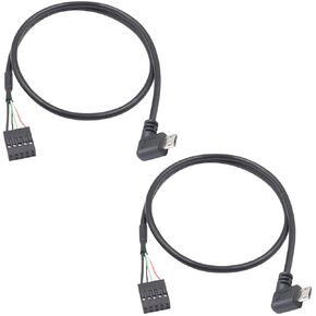 Duttek USB Header to Micro USB Cable, Micro USB to Motherboard Header, Micro USB Male to 9 Pin Motherboard Female Adapter Dupont Extended Cable.1.65FT/50CM