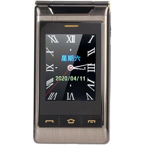 Yunseity Unlocked Flip Phone, G10 C Big Buttons & Large Fonts Cell Phone for Seniors, 5900Mah Ultra Long Standby 2G Mobile Phone with SOS, HD Dual Screen Display & Dual SIM