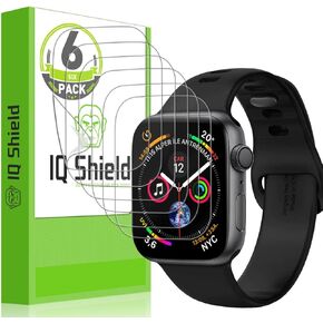 IQ Shield Screen Protector Compatible with Apple Watch Series 5 (44mm)(6-Pack)(Apple Watch Series 6) LiquidSkin Anti-Bubble Clear TPU Film