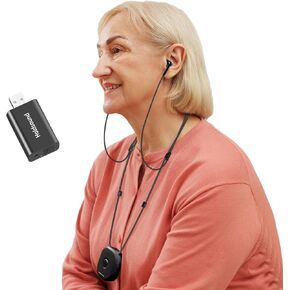 TV Headphones Wireless for Seniors – Comfortable Wireless Earbuds for TV Listening with USB Transmitter Set Optical, 15hrs Playtime, 100 FT Range, Easy to Use & Strong Compatible & No Delay (Black)