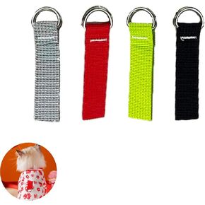 4 قطع من سلسلة مقود سترة الكلاب ذات حلقة على شكل حرف D، خطاف خياطة مرفق لملابس الحيوانات الأليفة، صناعة يدوية، سترة معطف للكلاب والقطط، سترة جينز، فساتين، أسود/أحمر/رمادي/أخضر in Kuwait