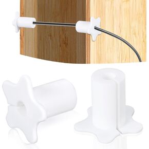 2pcs Wall Hole Cable Routing Kit for Starlink, Wall Grommets for Cables Silicone Cable Feed Pass Through Bushings for 5/8 Inch Cables for Starlink Ethernet Cables (White)