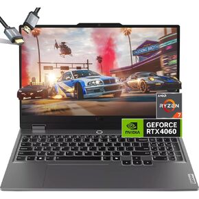 Lenovo LOQ Gaming Laptop 2024 - RTX 4060 - AMD Ryzen 7 7435HS - 15.6inch FHD IPS Display 144Hz - 64GB RAM - 2TB PCIe SSD - Backlit Keyboard - Windows 11 - Computadora Gamer Laptop - HDMI Cable