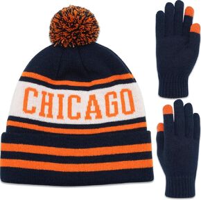 Winter Beanie Hat with Pom for Men Beanie and Gloves for Women Skull Cap