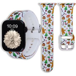 Design Bands for IWatch Ultra 49mm 45mm 44mm 42mm 38mm 40mm 41mm, Man Woman Boy Girl Silicone Strap for Apple Watch Series 8 7 6 5 4 3 2 1
