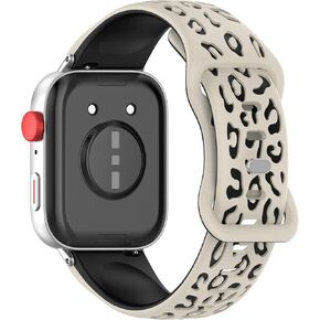 Leopard Engraved Bands Compatible with IDW13,IDW16,IDW19 Smartwatch Bands, 22mm Silicone Cheetah Sport Replacement Strap for Fitpolo IDW13/Woneligo W13 Smartwatch Bands,ENOMIR/TOOBUR/MILOUZ/Gydom/Faweio/Veryfit IDW19 Smartwatch Bands