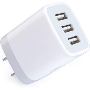 Muti Port USB Wall Charger,Sicodo 3.1Am Universal Travel Charger Block Power Plug Adapter Compatible with iPhone 16/15/14/13/12/11Plus Pro Max Mini,Sumsung Galaxy/Note/Edge,LG,USB Plug Devices