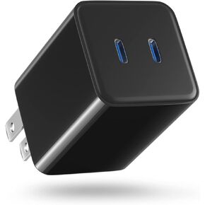 USB C Charger 40W, Besgoods Dual Port 20W USBC Power Adapter PD Fast Charging Block Compatible with iPhone 14 Pro Max 13 12 11, Pad Pro, Pixel 7 Pro 6- Black