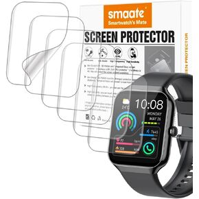 Screen Protector Compatible with 1.96" P99 Jugeman Smart Watch, Soft TPU, 6-pack, Full Coverage, Bubble Self-healing