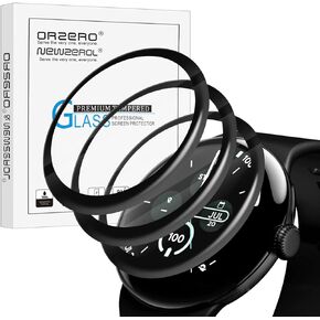 Orzero (3 Pack) Watch Screen Protector Compatible for Google Pixel Watch 3 41mm, PMMA (Not Tempered Glass) Ultra Thin High Definition Full Coverage Anti-Scratch
