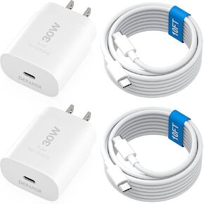 i Phone 16 15 Pro Max Charger Fast Charging, 30W USB C Wall Charger for iPhone 16 15 Charger Cord 10FT Fast Type C Charger Block for iPhone 16/16 Pro/15 Plus/15 Pro/15 Pro Max, i Pad Pro/Air/Mini