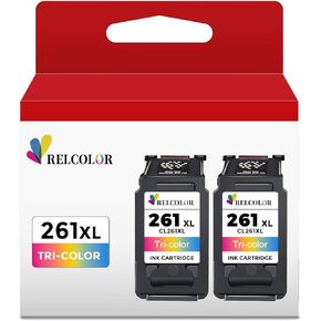 261XL Color Compatible Ink Cartridge Replacement for Canon 261 261XL CL-261 CL261 XL Tri-Color for TR7020 TR7020a TR7022 TS6420 TS6400 TS5300 TS5320 TS6420a Printer,Cannon CL261XL 2-Pack
