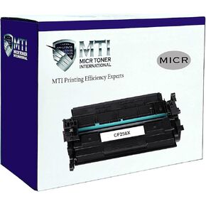 MTI 58X MICR Compatible with New Chip Replacement for HP CF258X 258X Laser Jet Pro M404 M404n M404dn M404dw MFP M428 M428fdw M428fdn M428dw | High Yield 58A CF258A Check Printer Ink Cartridge