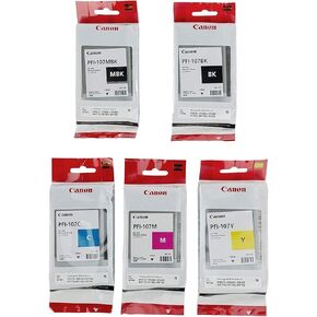 Canon PFI-107 130ml Ink Tank for Canon iPF670/680/685/780/785, set of 5 Inks