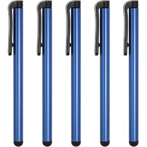 MECCANIXITY 5pcs Stylus Pens for Touch Screens Universal Capacitive Stylus Pencil Sensitivity for Phone Tablet All Capacitive Touch Screen Device, Navy Blue