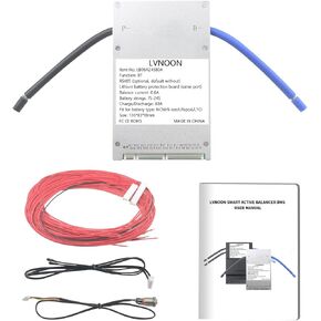 LB06A Smart Active Balancer BMS Lithium Battery Protection Board for Li-ion NCM LFP LiFePo4 Battery Management System 7S to 24S 60A 80A 100A 120A 150A 24V to 84V with APP Control (7-20S, 100A)