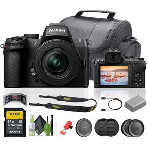 Nikon Z50II Mirrorless Digital Camera with NIKKOR Z DX 16-50mm f/3.5-6.3 Lense Bundle with 64GB Memory Card + Cleaning Kit + More