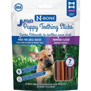 N-Bone Jumbo Puppy Teething Sticks Chicken Flavor Dog Treats, 7.28-oz Bag