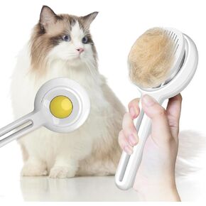 Cat Brush for Shedding Slicker Brush for Indoor Cats,Cat Grooming Brush for Long or Short Haired Dogs,Dog Shedding Brush Cat Comb for Removing Tangled and Loose Hair,Pet Massage Self Cleaning Cat Brushes