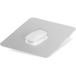 Aluminum Mouse Pad, Double Sided Material Mouse Mat, Hard Mouse Pad for Desk,Laptop, Computer, Office and Gaming Thin Hard Mouse Pad, Sliver