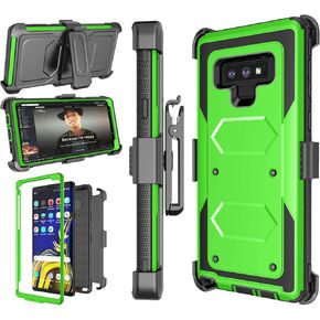 Njjex Case Compatible with Samsung Galaxy Note 9, [Nbeck] Shockproof Heavy Duty Rugged Locking Swivel Holster Belt Clip Kickstand Full Body Hard Shell Phone Cover Case for Samsung Note 9 [Black]