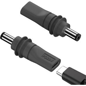 2 Pack USB C Female to DC Male Power Cable Adapter for Starlink Mini, Work with 20V/65W+ Type-C PD Source