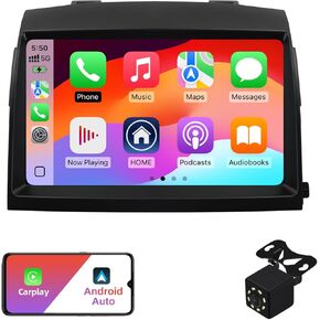 4+64G Android 13 Double Din Car Stereo for Toyota Sienna 2004-2010 with 9 Inch Touchscreen Radio Built-in Wireless Carplay/Android Auto/GPS/Bluetooth/FM/AUX-in/Steering Wheel Controls/Backup Camera
