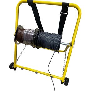 Heavy Duty Steel Wire Dispenser for Cable Reels - Industrial Grade, Holds Reels Up to 20" Diameter, 100 lb Capacity