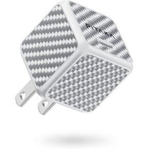 PITAKA 30W GaN iPhone USB C Charger (Black/Grey (Twill))