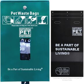 The Original PoopBags The Original Poop Bags - Natural Pet Partners Commercial Dog Pet Waste Header Bag Dispenser, Green, (1NHD001)