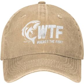 Fishing Hat WTF Where's The Fish Cap for Men Baseball Hats Cool Hats