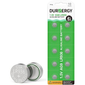 AG9 Battery 10 Pack, LR936 Batteries LR45 1.5V AG9 Battery G9 194 394 Button Cell Watch Batteries, 1.5 Volt Alkaline Battery