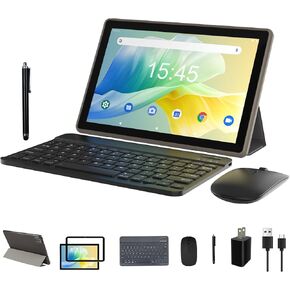 COOPERS 10.4 inch Tablet, 16GB RAM 128GB ROM Powerful Octa Core CPU, 2000 * 1200 2K Resolution Screen Android 12 Tablet PC, 5+13MP Dual Camera, BT5.0, 7580mAh Battery Computer Tablet with Case