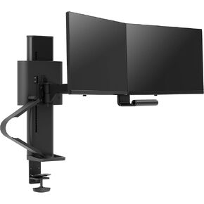 Ergotron – Trace™ Dual Monitor Arm, VESA Desk Mount – for 2 Monitors Up to 27 Inches, 4.05 to 10.75 lbs Each – White