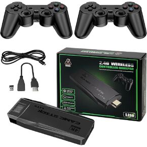 Newest 20000+ Games Retro Game Console Video Gaming: HDMI 4K Mini NES Classic Edition Game Stick Emulator with 2.4G Wireless Controllers, Plug and Play Video Games for TV
