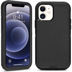 CAFEWICH Defender Case for iPhone 12 Mini, Heavy Duty 3 in 1 Shockproof Anti-Slip Drop Protective Phone Cover for iPhone 12Mini 5.4'' Display (Purple Blue)