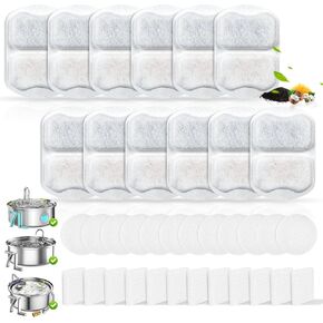 6 Sets Dog Water Filter Replacement Compatible with oneisall 7L/230oz/1.8G Dog Water Fountain, Dog Water Bowl Filter for Stainless Steel Dog Fountain in Kuwait