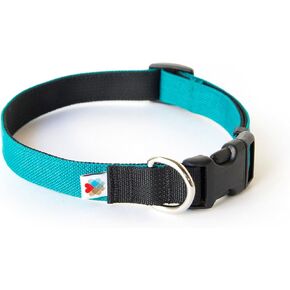 Dog Collar, Lightweight, Heavy Duty Dog Collar with Buckle, Fabric Pet Collar, Breathable & Adjustable Puppy Collar, Dog Collar for Large Dogs (Black, Large - 14-24 Inch) - Wildebeest