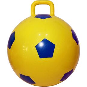 AppleRound Space Hopper Ball with Pump in Basketball Style, 15in / 38cm Diameter for Children Ages 3-5, Kangaroo Bouncer, Hoppity Hippity Hop Ball, Sit-on Bouncy Ball with Handle