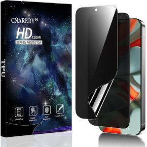 2 Pack Privacy Screen Protector for Google Pixel 9 Pro XL[Not Glass], Anti-spy Flexible TPU Screen Protector, Support Fingerprint 3D Curved Full Coverage