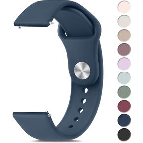 Amzpas 20mm 22mm Watch Bands Quick Release Replacement Wristband, Soft Silicone Bands Breathable Sport Replacement Straps for Men Women