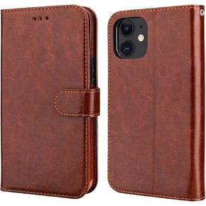 Bocasal Compatible with iPhone 12 Mini Wallet Case with Card Holder PU Leather Kickstand Shockproof Protective Wrist Strap Flip Cover for 5.4 inch (Rose Gold)