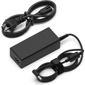 45W Laptop Charger Blue Tip for HP Pavilion X360 17 15 13 HP Stream 11 13 14 Elitebook Folio HP Notebook 15 14 Spectre Ultrabook, 19.5V 2.31A Charger AC Adapter(Connector: 4.5 * 3.0mm)