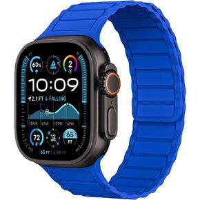 THWALK أحزمة سيليكون رياضية بحلقة منفردة مغناطيسية متوافقة مع Apple Watch Ultra 2/Ultra SE Series 10 9 8 7 6 5 4 49 ملم 46 ملم 45 ملم 44 ملم 42 ملم 41 ملم 40 ملم للنساء والرجال