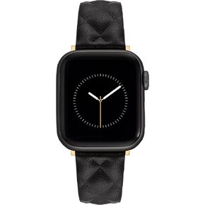 Anne Klein Quilt Patterned Leather Band for Apple Watch Secure, Adjustable, Apple Watch Band Replacement, Fits Most Wrists