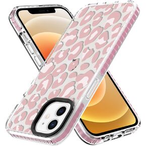 ZIYE Clear Case for iPhone 15 Plus Cover Pink Leopard Design Shockproof Soft TPU Bumper Protective Phone Case for Women Girls Girly Cute Case for iPhone 15 Plus