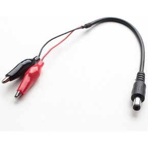 Generic 5.5x2.1mm DC Barrel Male Plug to Dual Alligator Clips Connector Cable Adapter(Pack of 2)