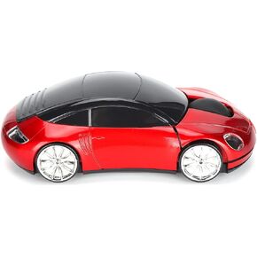 Car Shaped Portable 2.4G Cordless Mouse with USB Receiver, Accurate Optical Positioning, Ergonomic Design, Durable ABS Material, Smart Power Saving (Blue)