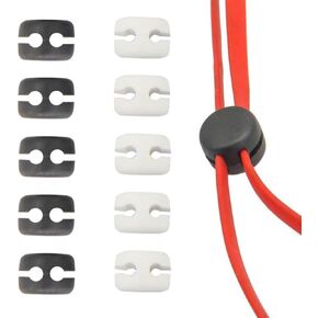 10 Pack Earphone Cable Slider Y Splitter Detachable Clip Adjusting Divider Knob Stopper Buckle for 2mm L/R Round Wire Headphone Cord Earbud In-ear Headset Line DIY