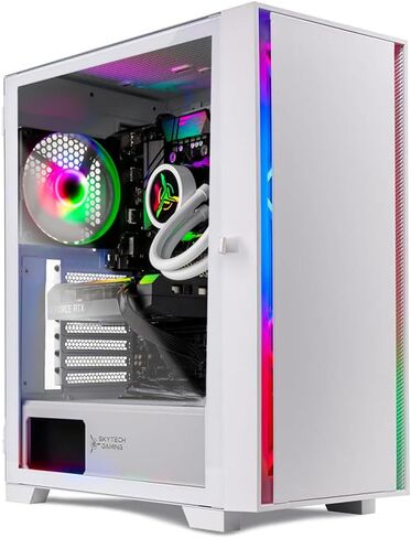 كمبيوتر سطح المكتب Skytech Shiva للألعاب، Ryzen 7 7700X 4.5 جيجا هرتز (5.4 جيجا هرتز Turbo Boost)، NVIDIA RTX 4060 8 جيجا GDDR6X، 2 تيرابايت SSD، 16 جيجا DDR5 RAM 5200، 650 وات GOLD PSU، 360 مم ARGB AIO، Wi-Fi، Win 11 Home in Kuwait